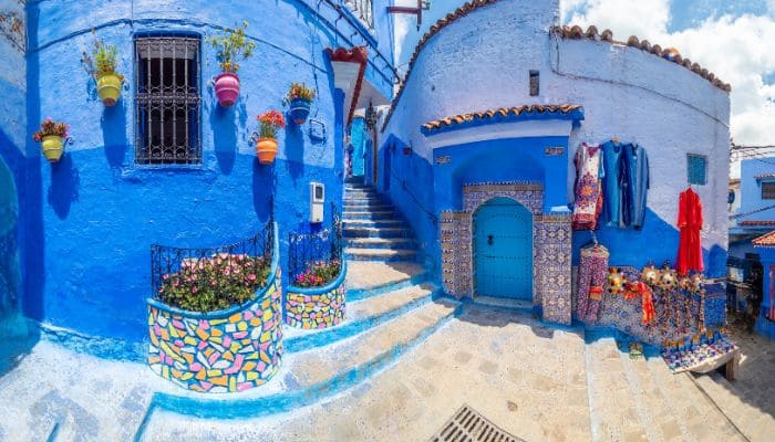 Chefchaouen blue alleyways and stairwells