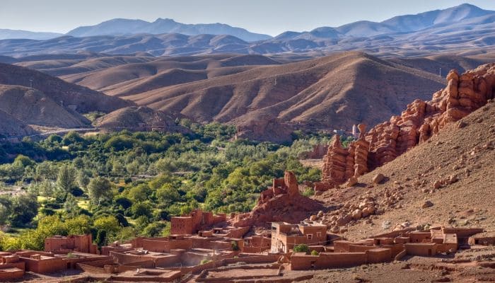 Scenic view of Dades Valley